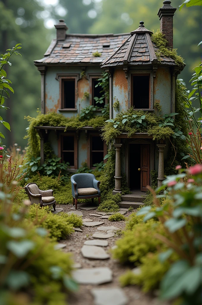 Diorama of abandoned property