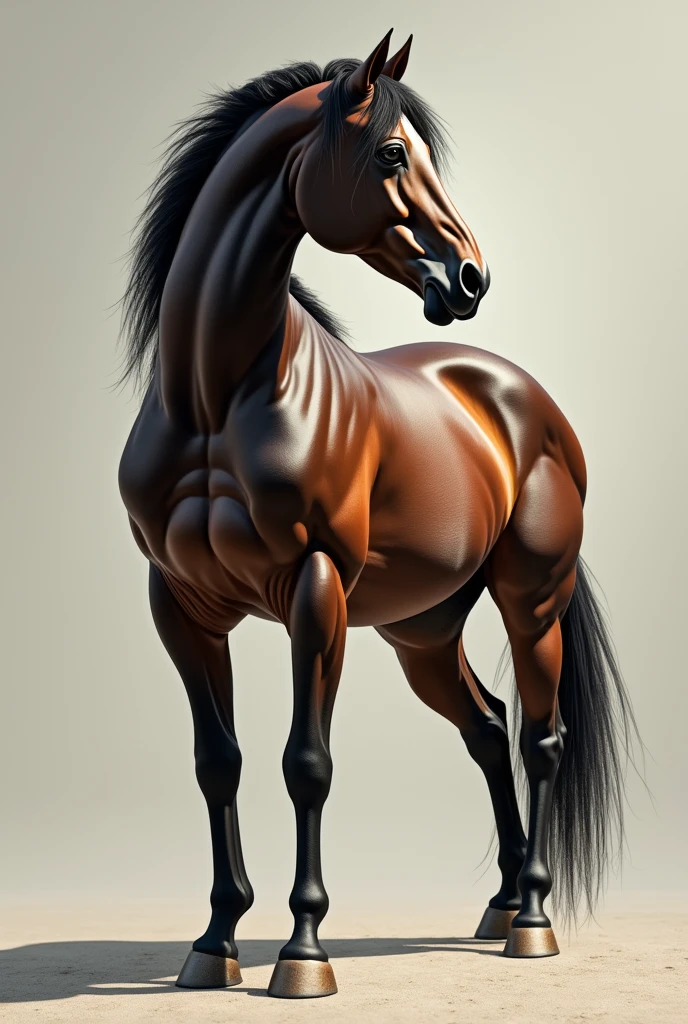 erect penis, a horse
