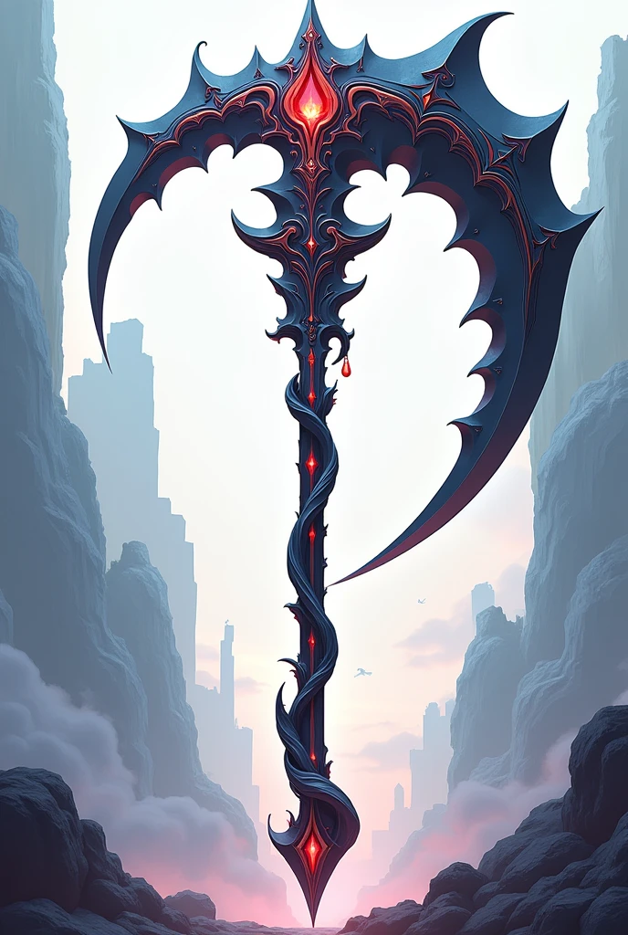 anime drawing. Big sickle just the weapon