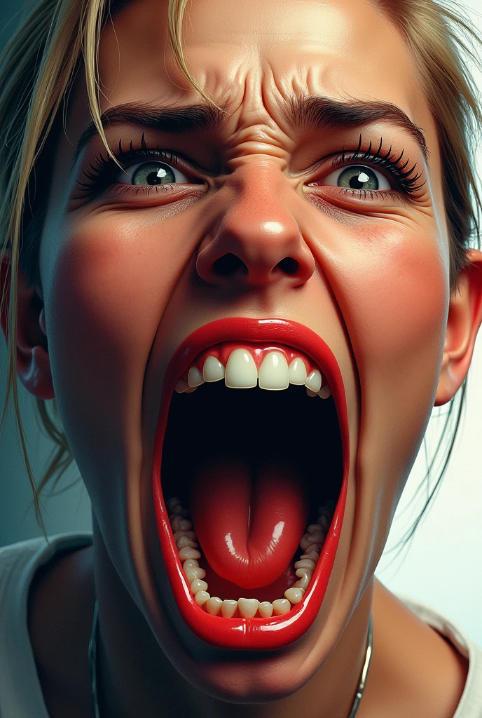 people,Screaming face,Loud and artistic,high resolution,8k,Close-up of face,Art Book,