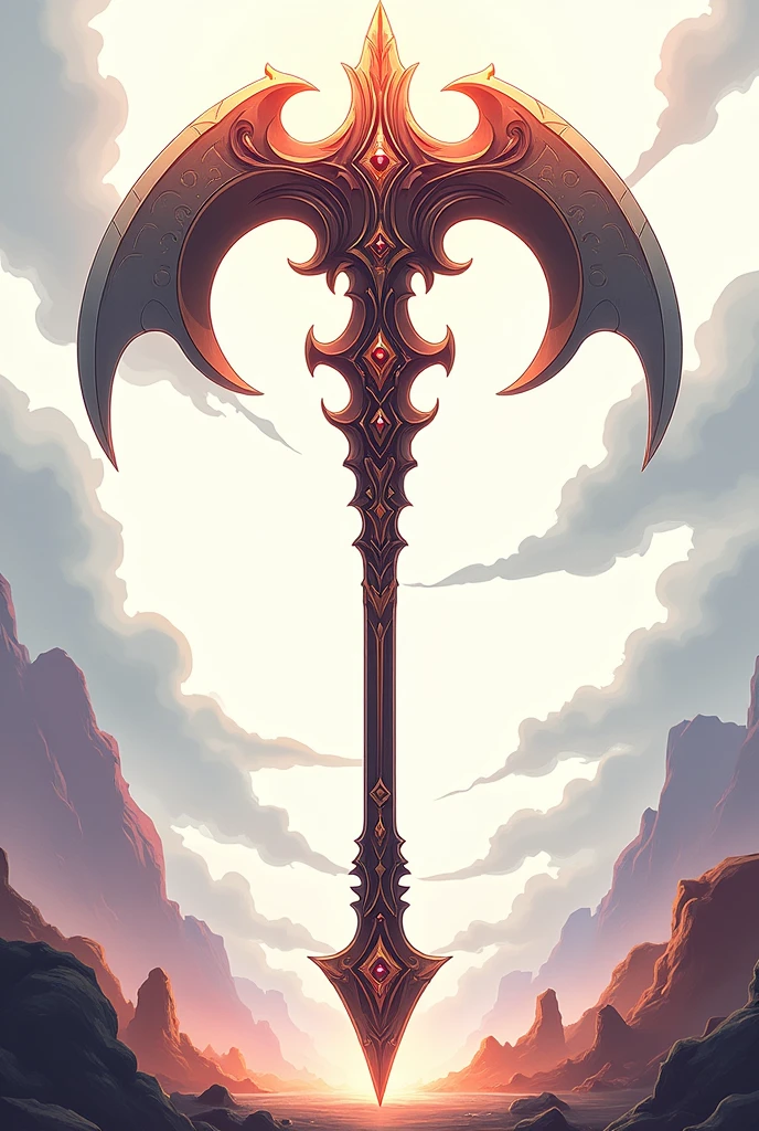 anime drawing. Big sickle just the weapon