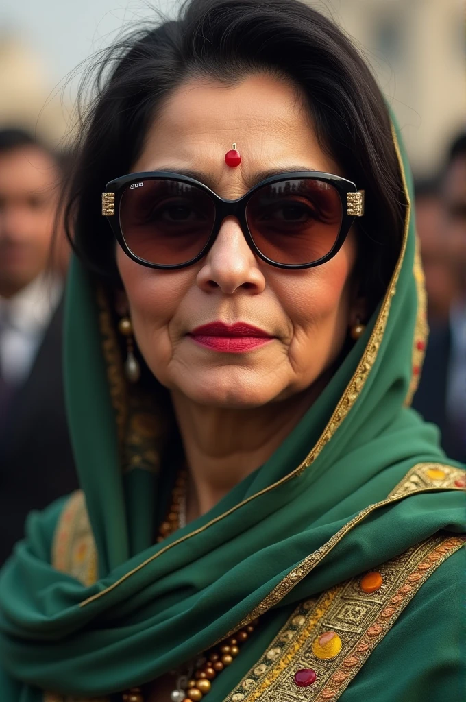 Sheikh hasina wearing a sunglass