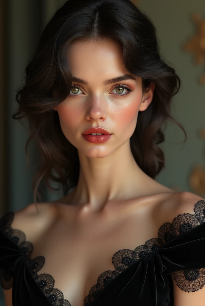 beautiful princess black dress !!! use only the face 