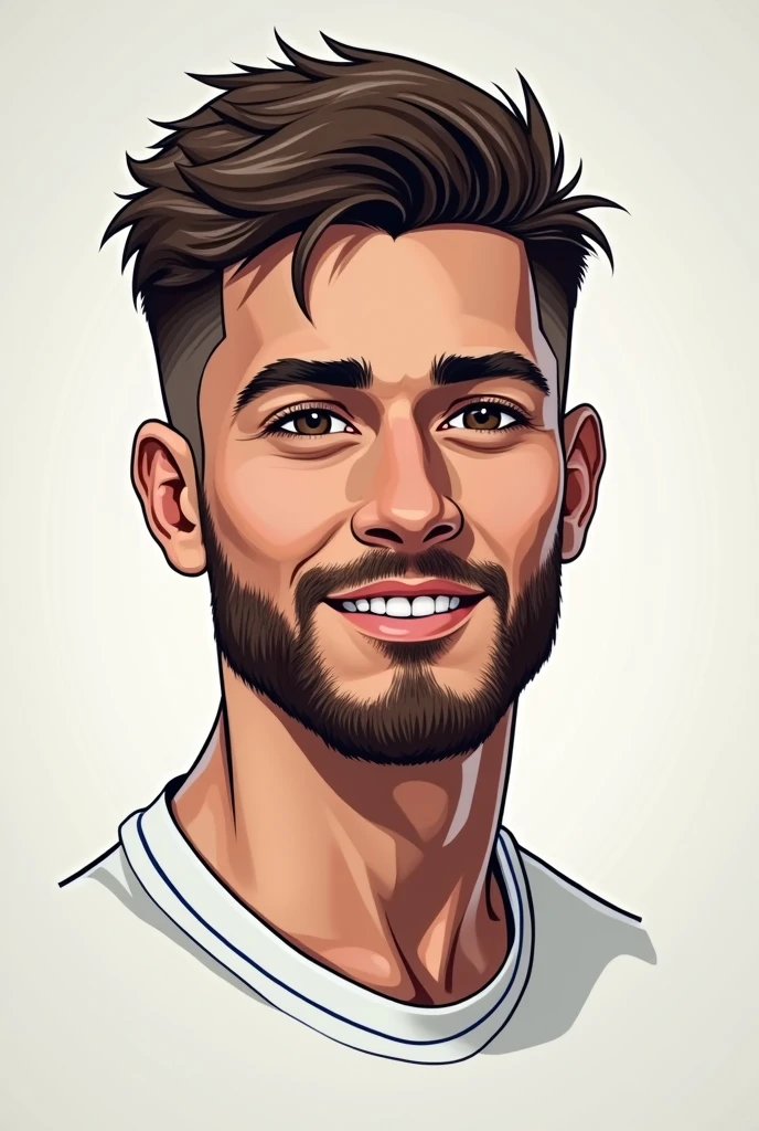 4k, logo for basketball coach named Sefe, short full beard white young man with short modern hairstyle