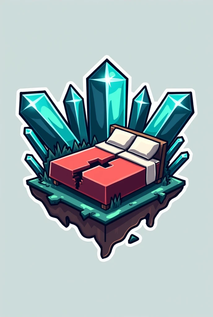 Réalise moi un logo pour une guilde minecraft dont le nom est breakinbed.
Avec comme idées:
Un lit basic minecraft rouge et blanc
Une fissure en plein milieu du logo
Une forme d’île
Aile de cristal bleu