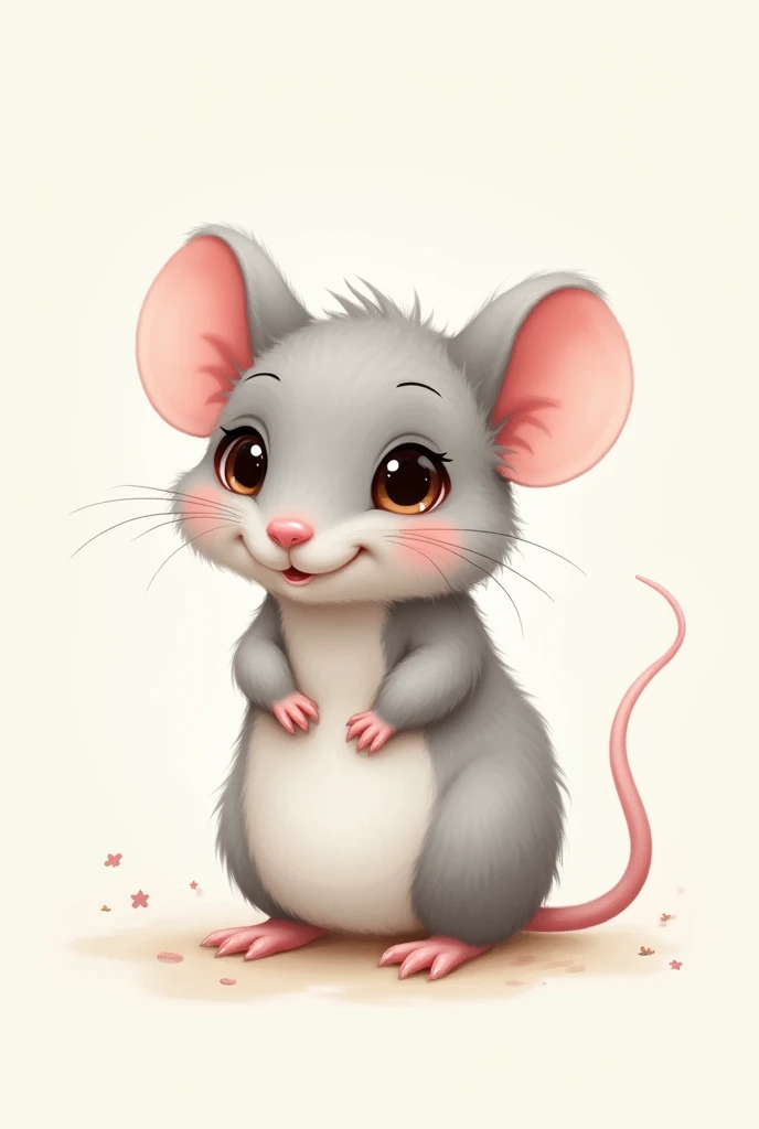 Create a picture of a little gray mouse
