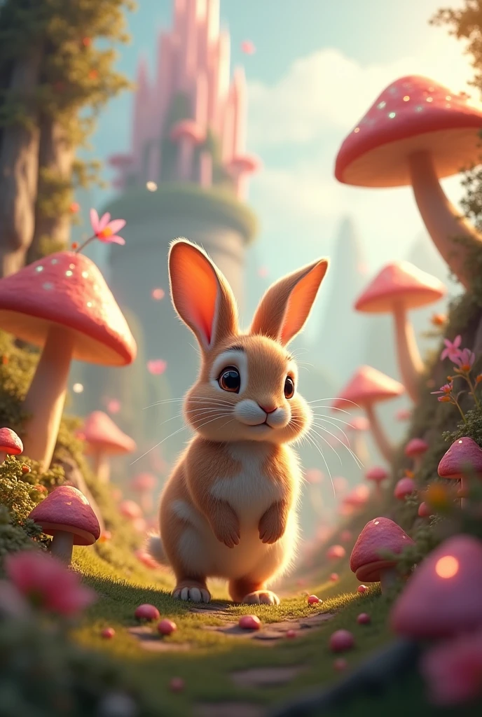 rabbit exploring magical things in the kingdom