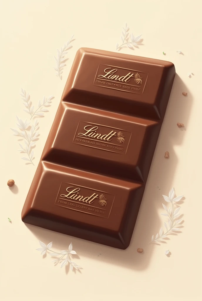 An image of the first solid chocolate bar produced by Lindt, with a caption highlighting this milestone creative for Instagram