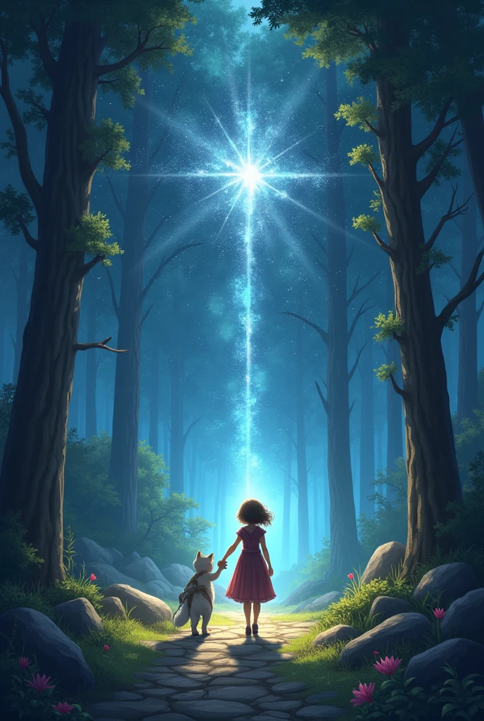 On the borders of the kingdom of Eldoria, where the winds whisper ancient secrets and the trees have a beating heart, vivia uma garota chamada Healthy. Since she she heard stories about the legendary Star Stone, a magical jewel that granted immeasurable power to whoever possessed it. Many went looking for her, but none returned.
Healthy, but he had a special gift. She could speak to animals and understand the language of the Eryndors., She decided it was her destiny to find the Starstone and use it to protect her lands from the coming darkness..
Their journey began in the dark forest of Aeloria., a place where sunlight rarely penetrated and the paths moved like snakes. In the heart of the forest, she finds a wounded wolf. His golden eyes shone with intelligence and gratitude.. Healthy usou as ervas que aprendeu com o avô para curar o loco que se tornou Fenrir, The guardian of the forest.
__ You saved me, jovem Healthy. in exchange, I will guide you to the Stargatex where the Questing Stone resides.. - said Fenrir, with a soft grunt.
__ Together they crossed magical rivers and enchanted mountains, facing mystical creatures and overcoming ancient enigmas.. Cada desafio fortaleceu o vínculo entre Healthy e Fenrir, who became inseparable friends.
Finally, arrive at the Circle of Stars, place where the sky touches the earth. At the center, the Star Stone floated, irradiando luz prateada conforme Healthy se aproximava, an ancient spirit appeared.
__ Only someone whose heart is pure can claim this power.. You are worthy of him? - Asked the spirit.. Healthy estendeu sua mão e disse: -I do not seek power for myself, just to protect those I love. I just want peace for my kingdom.
A luz da starstone cobriu Healthy e o espírito sorriu. “You are worthy. Use this power wisely. With intense shine, a pedra se funde com Healthy, infusing it with energy and wisdom. She returned to Eldoria, now guardian of the stars, and used his new power to banish