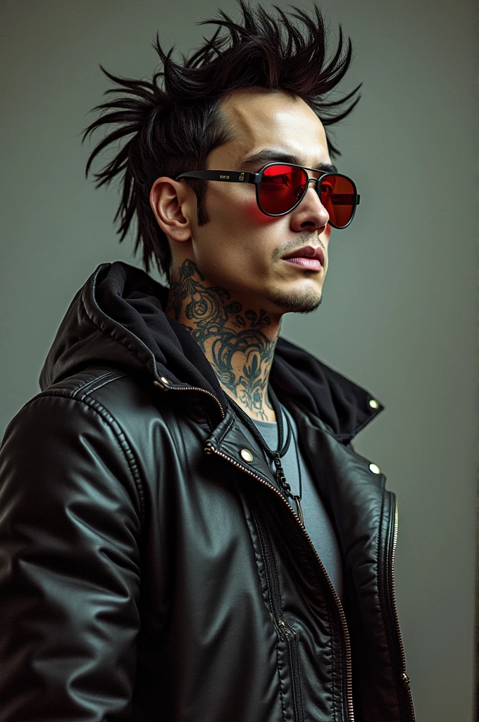 Punk man, in the style of the members of Sex Pistols