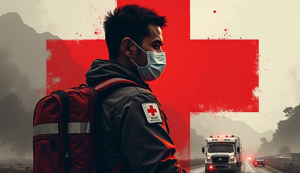 Poster, red cross, rescue missions, blood donation,HIV awareness,no text