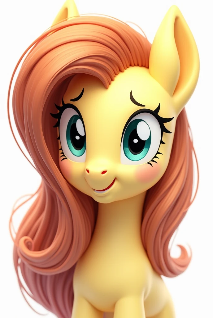 , White Background, Brown Hair, Beautiful Face, Wearing a hoodie, (Highly detailed CG Unity 8k wallpaper), (Highest quality), (Best illustrations), (Best Shadow), Fluttershy, (My little pony)、Embarrassed