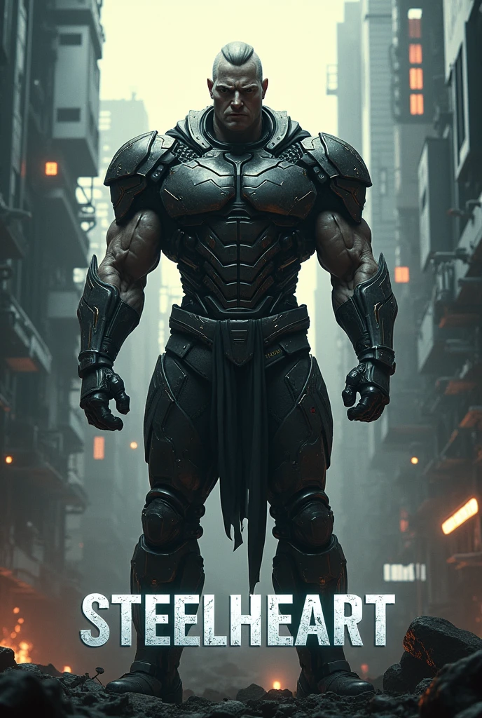 A powerful and realistic Movie poster with the title "STEELHEART" images and title must be bold and visible.