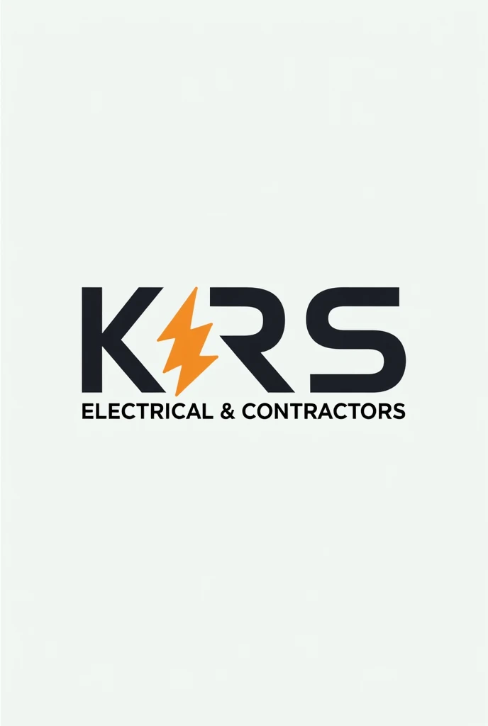 Design logo of KRS Electrical & Contractors ith decent font design with electrical logo which simple colours combination