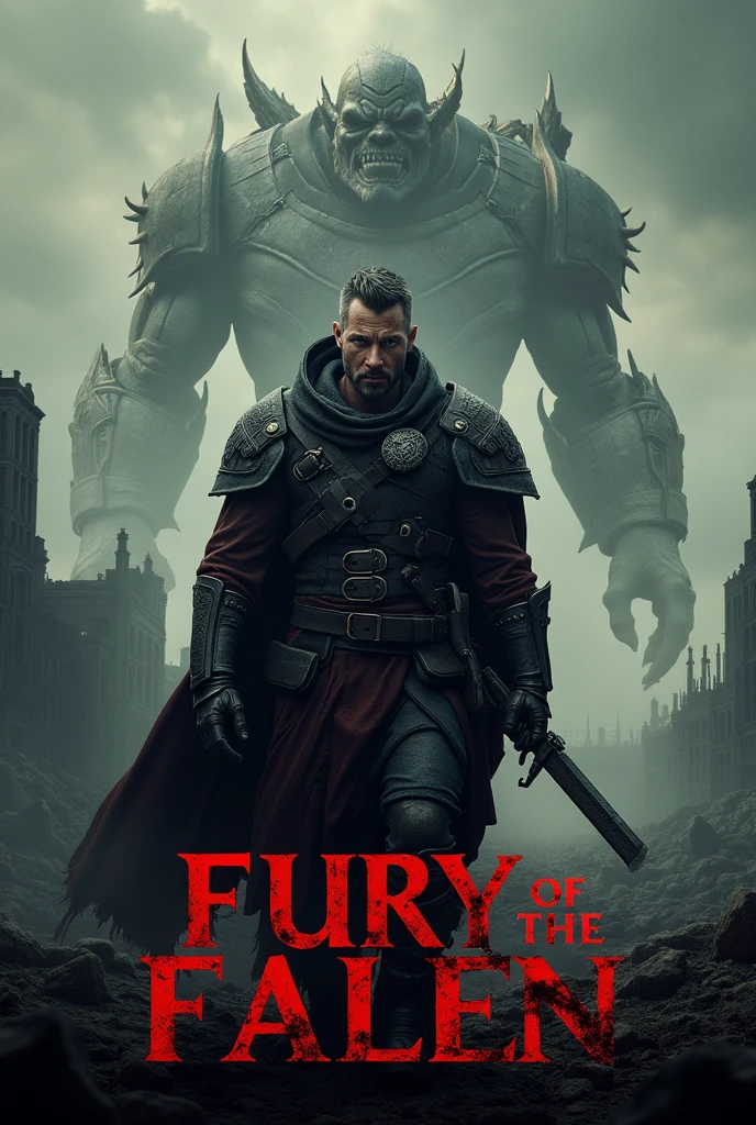 A powerful and realistic Movie poster with the title "FURY OF THE FALLEN" images and title must be bold and visible.