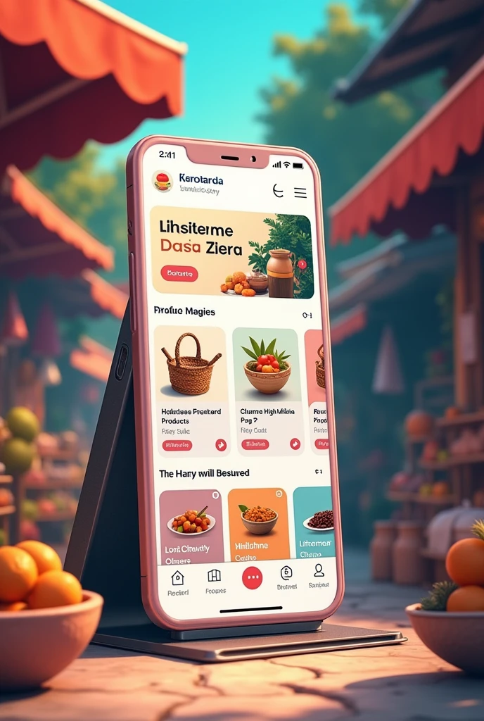 Visuals or screenshots of what the ISM platform and app might look like. For kirana store products