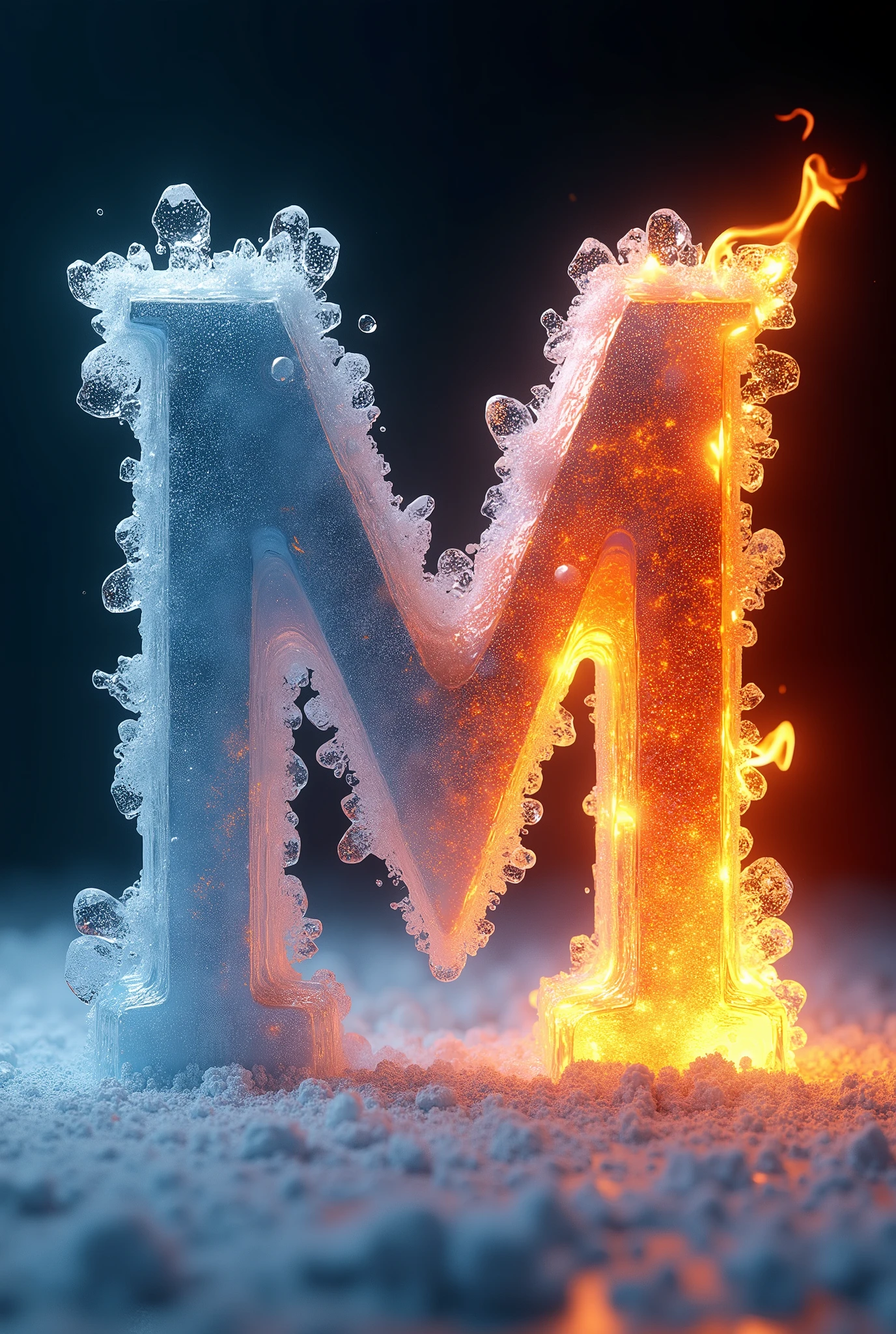 M , with ice and fire 3D