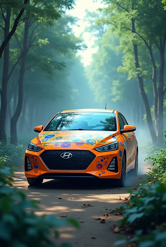 Hyundai ioniq5 in Naruto colors