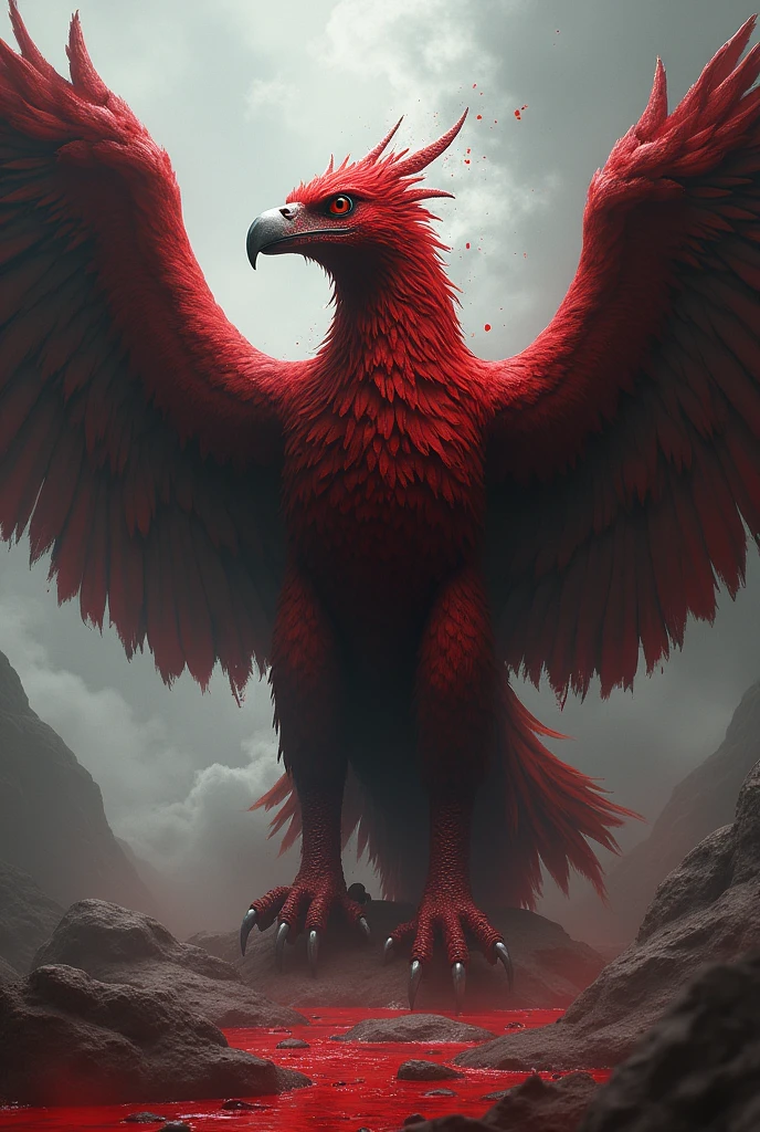 Image of a blood-stained garuda
