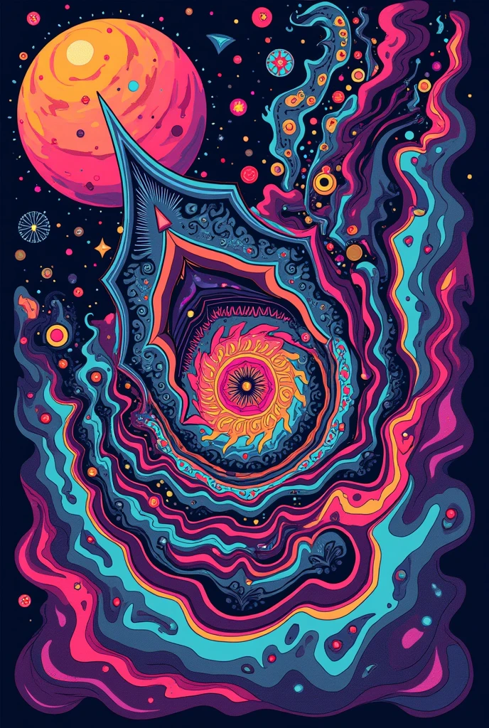 Design for hallucinogenic t-shirt