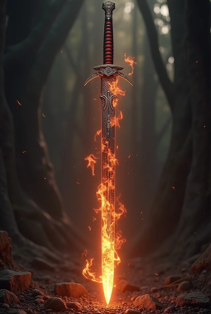 Mystical katana sword with firepower