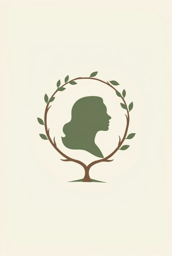 Make a female logo&#39;Simple tree and profile silhouette, Not so extensive
