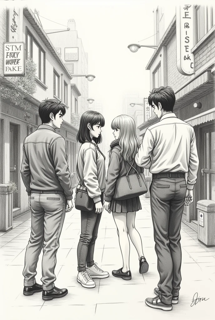 a drawing, basic no anime art style 90s