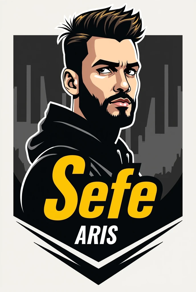 Create something similar, make his hair shorter, and write the team "Aris" somewhere in the logo