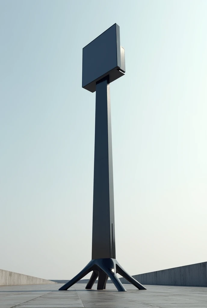 1 black iron rod,40 meters high with a computer screen on top