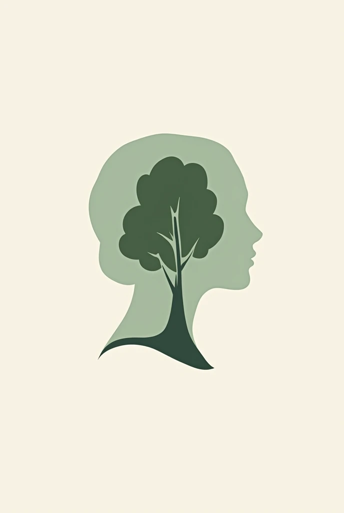 Make a female logo&#39;Simple tree and profile silhouette, Not so extensive
