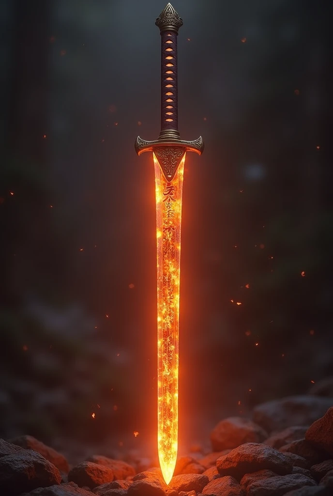 Mystical katana sword with magma power, Just the Sword 