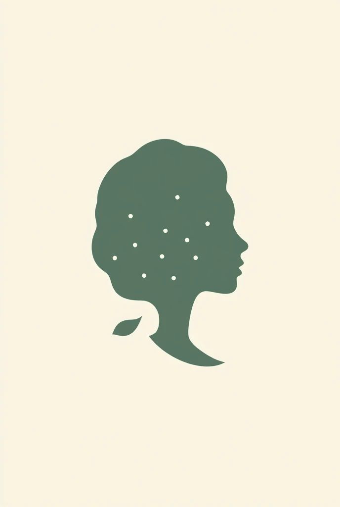 Make a female logo'Simple tree and profile silhouette, Not so extensive