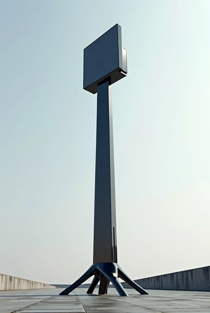 1 black iron rod,40 meters high with a computer screen on top
