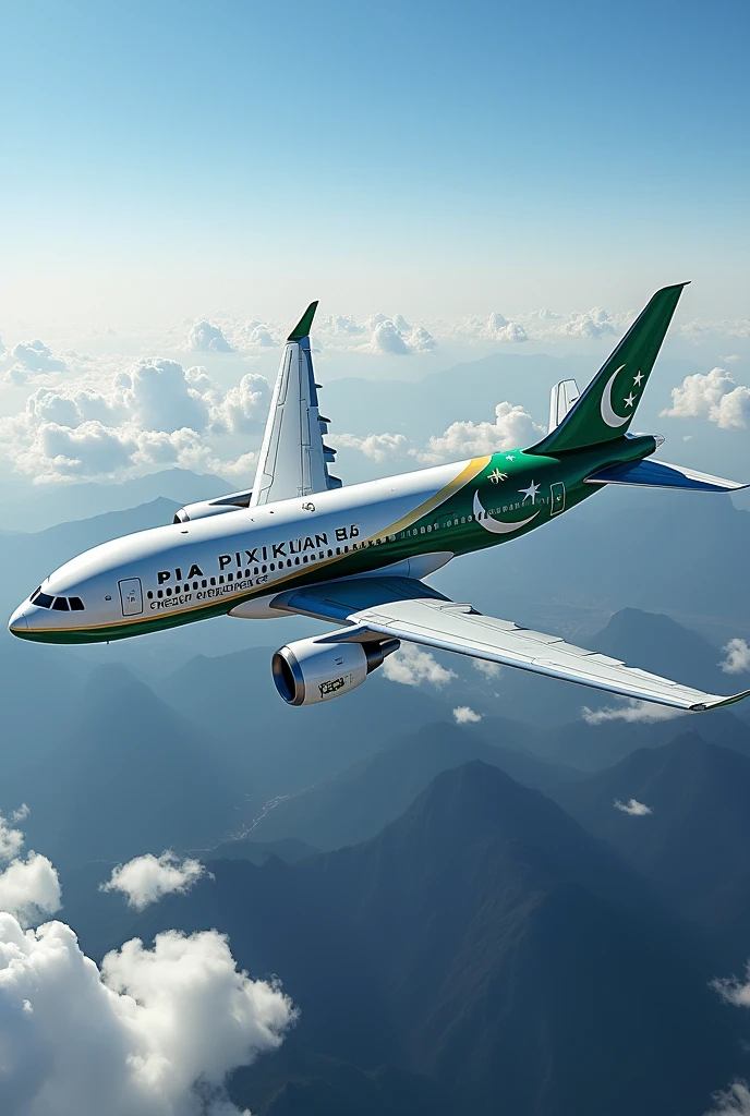 Pakistan PIA theme airline plane
