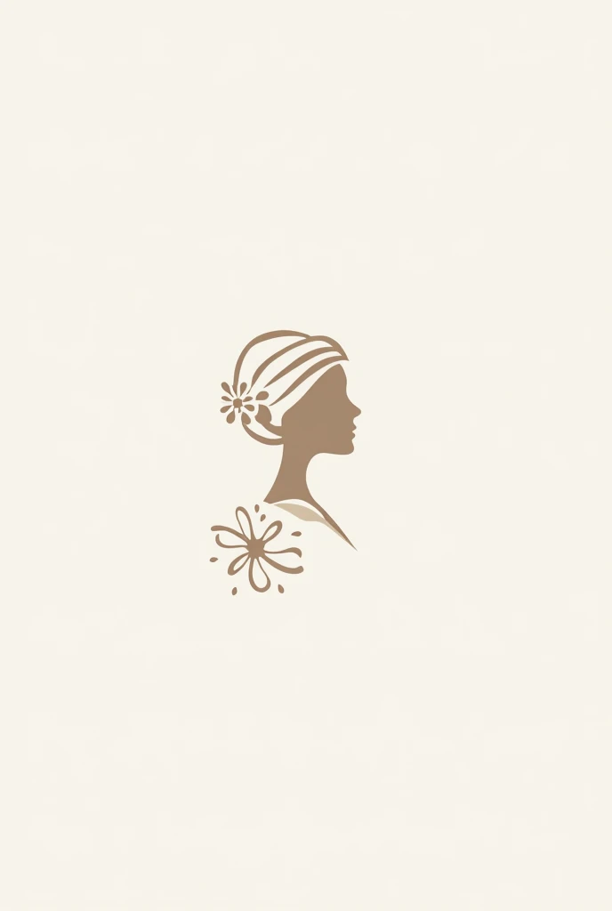 Make a female logo'Petals and profile silhouette, Not so extensive