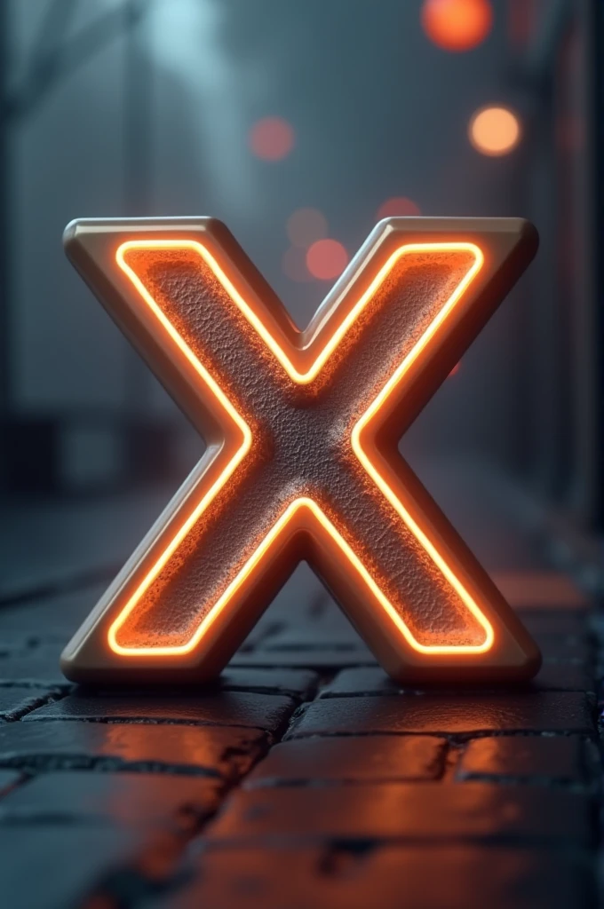 Create a wallpaper In the front of wallpaper write X and background is blur and simple but X is sytlish
