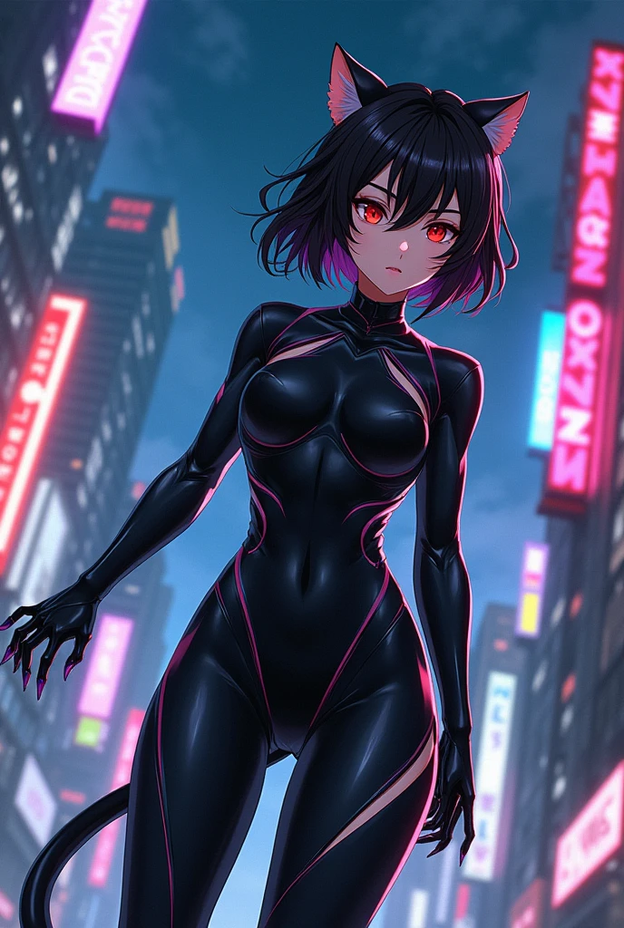 An anime with a catwoman costume
