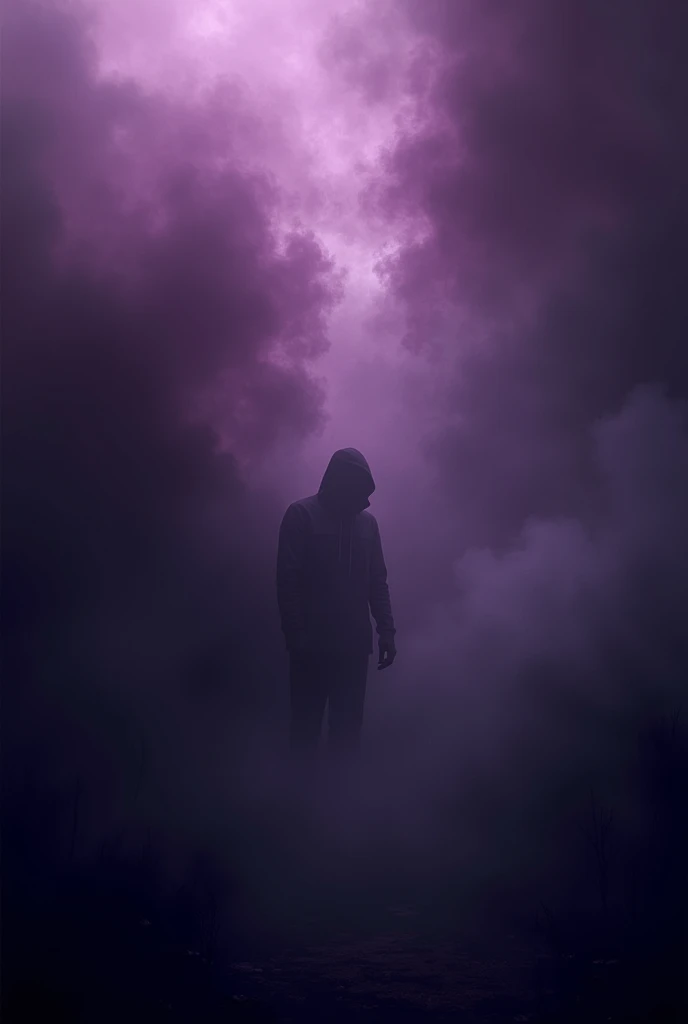 I want a purple and black cover background with steam, dark purple and more steam, darker