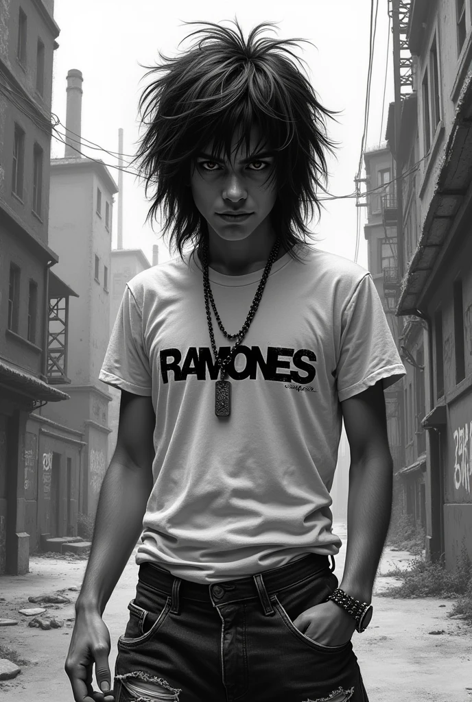Ramones style punk man