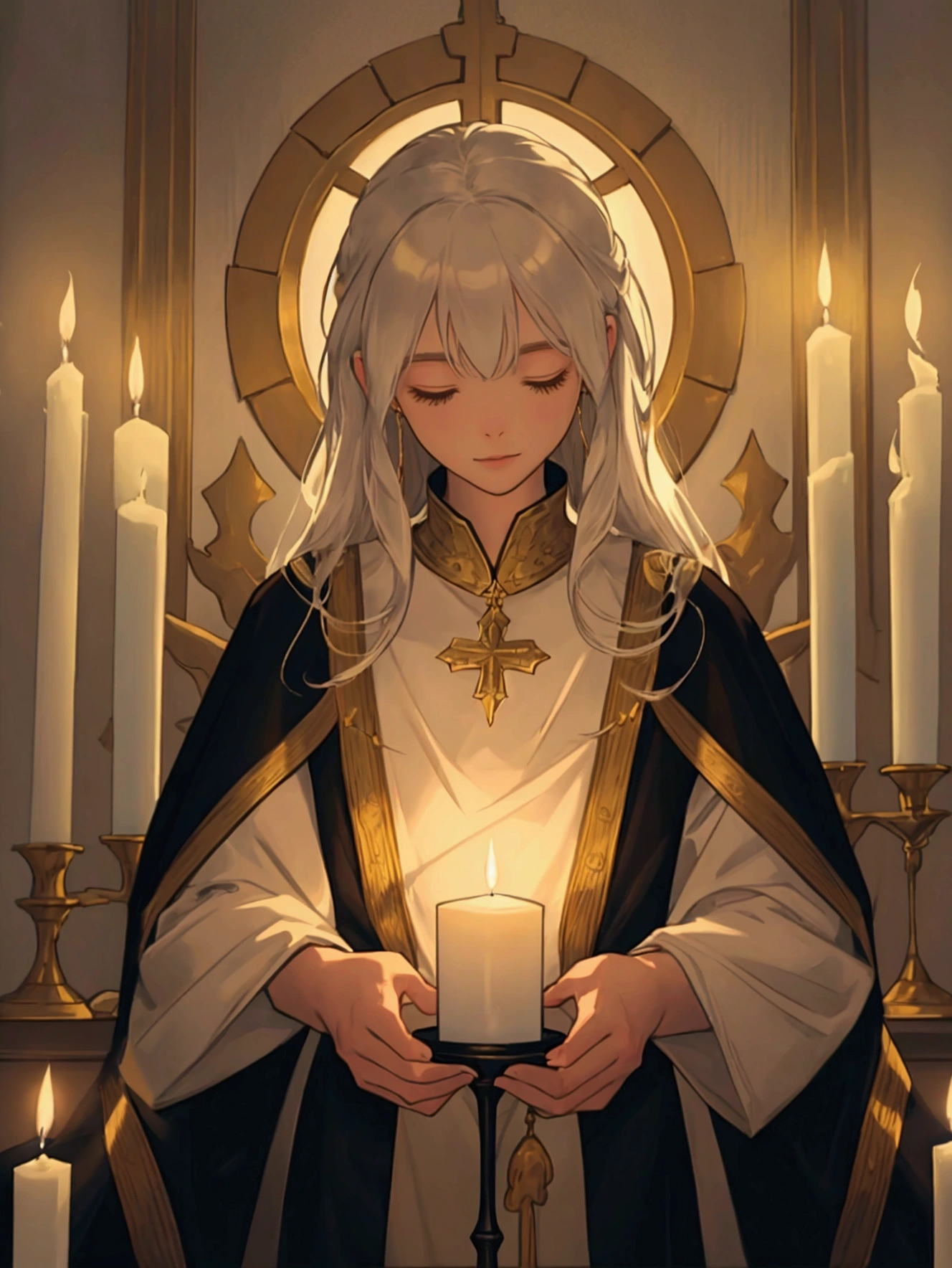 Depict a cozy room with a person reading the Bible by candlelight. The gentle light from the candle reflects on their face, symbolizing the inner radiance that comes from seeking God, free from shame and full of spiritual light.