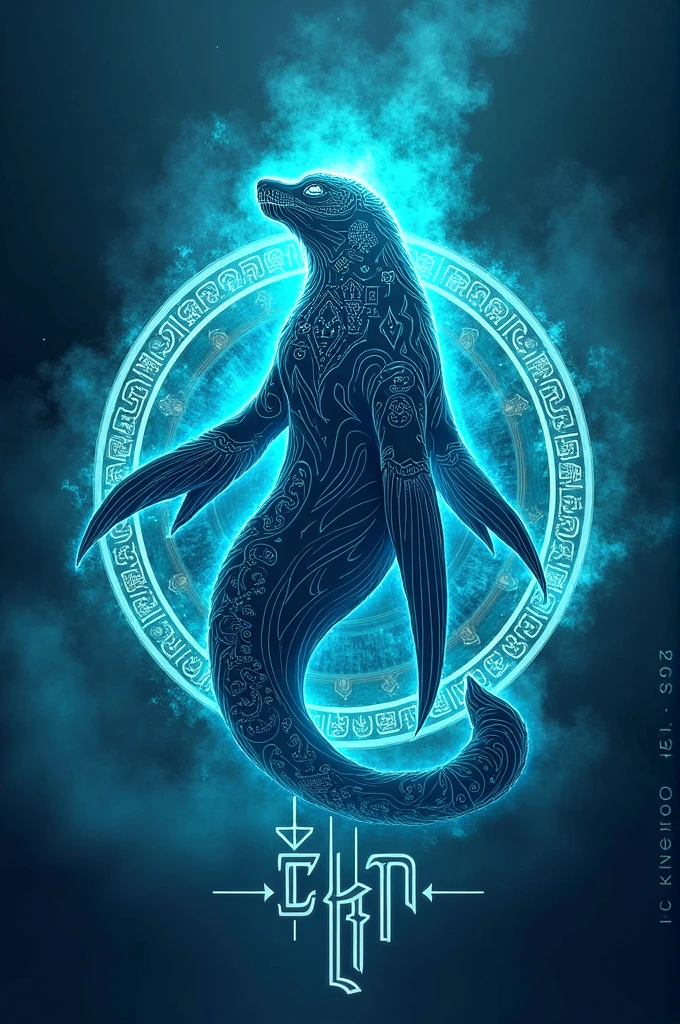 Seal of a clan called EKN and its main color is #00FFFF