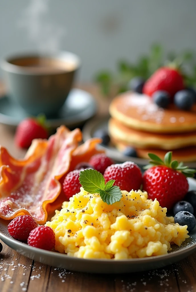 Nutritious and varied breakfast with recipe