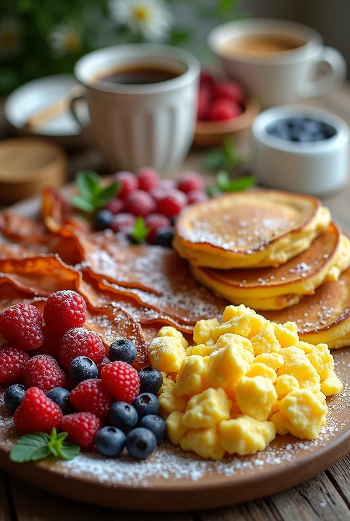 Nutritious and varied breakfast with recipe