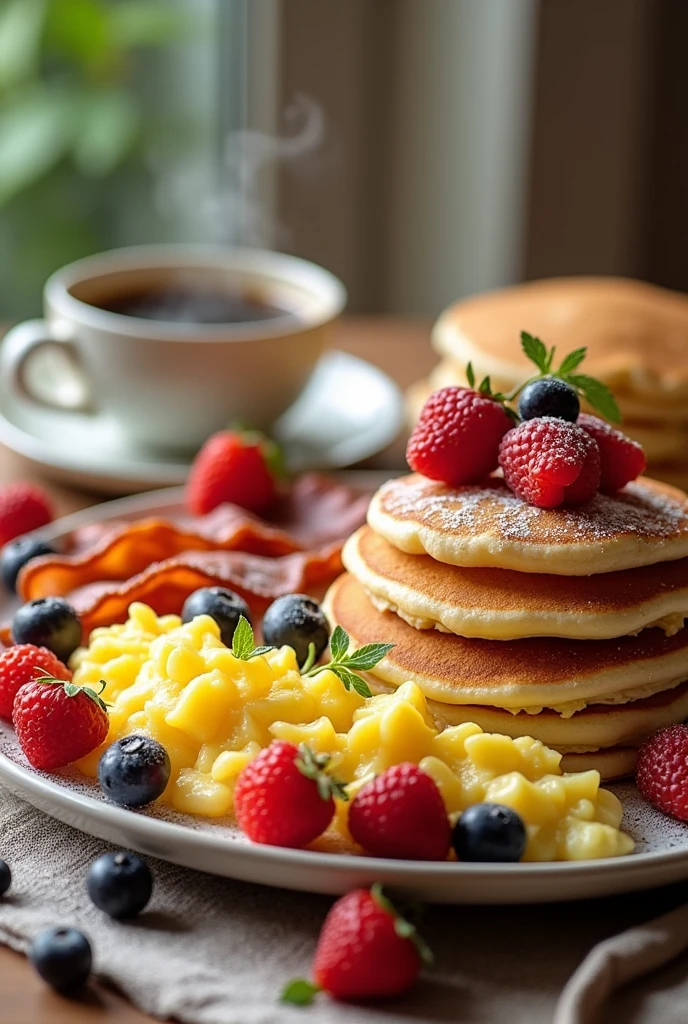 Nutritious and varied breakfast with recipe