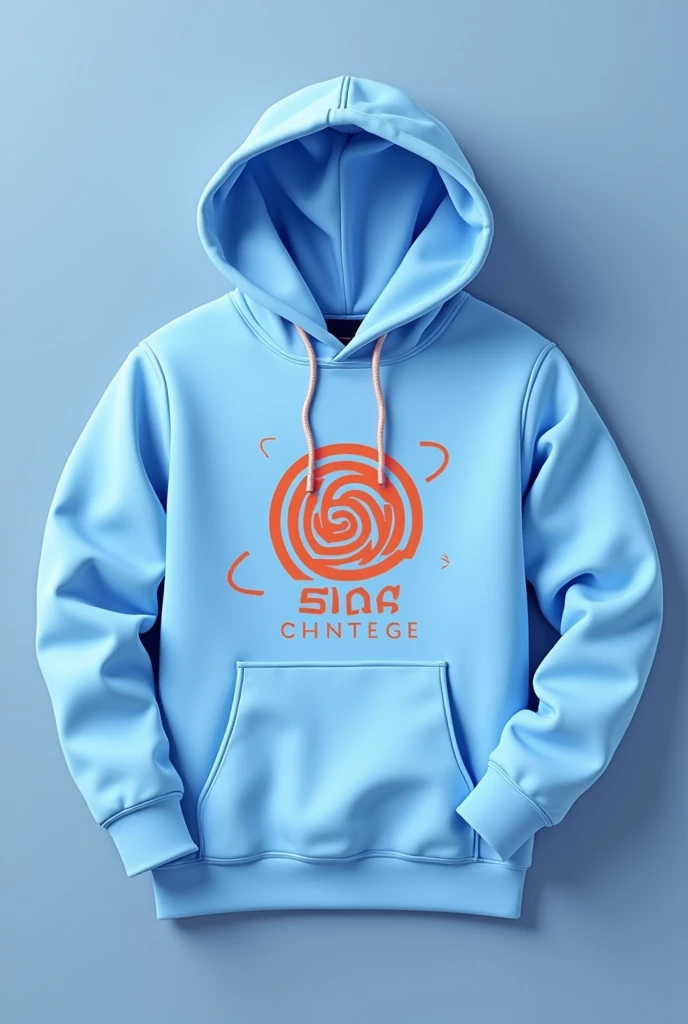 Print on light blue colour hoodie designs