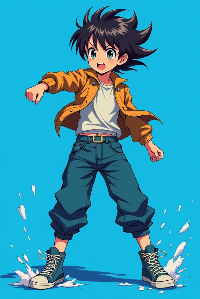 Manga character
(Full body in blue background)