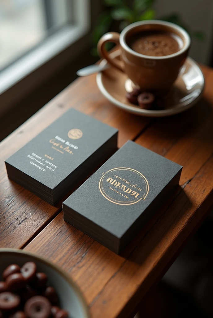 Can you make me a business card that say Urban Blend Café & Bar and add a contact info, email, and address
