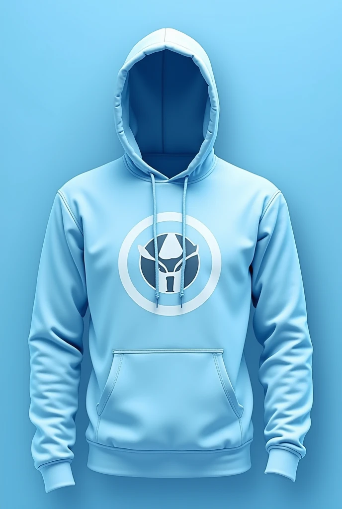 Print on light blue colour hoodie designs
