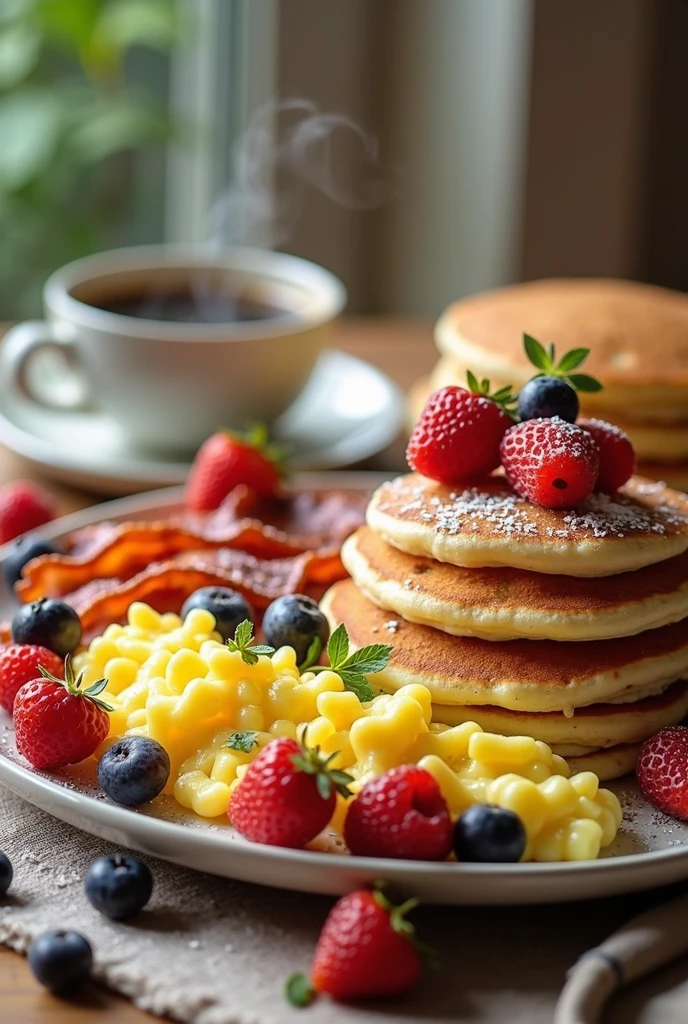Nutritious and varied breakfast with recipe