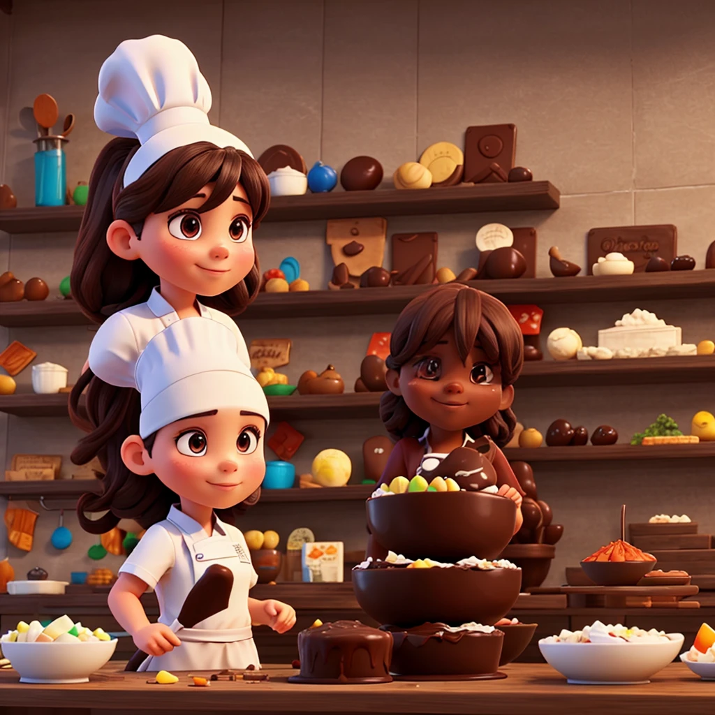 Chocolate candy wearing a chef's hat